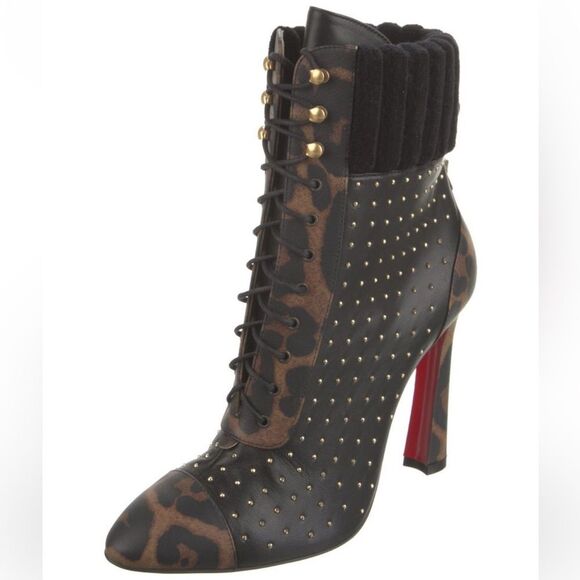 Christian Louboutin Studded Leather Booties